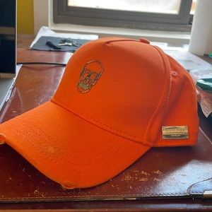 Philipp plein orange baseball cap one size